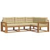 vidaXL Set de canapele de exterior 4 buc. Natural și Bej