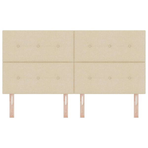 vidaXL Cap de pat cu &icirc;nălțime ajustabilă Crem 180 cm țesătură