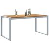 vidaXL Masă de grădină pentru dining Gri 160 x 80 x 75 cm
