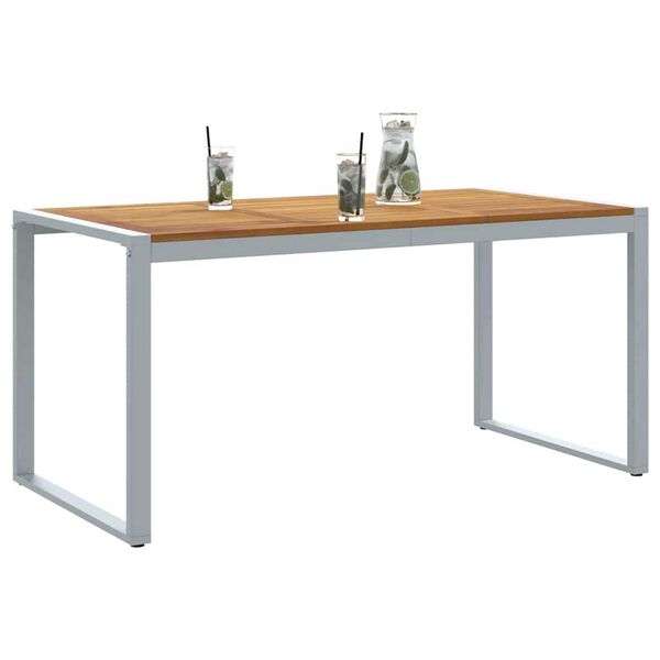 vidaXL Masă de grădină pentru dining Gri 160 x 80 x 75 cm