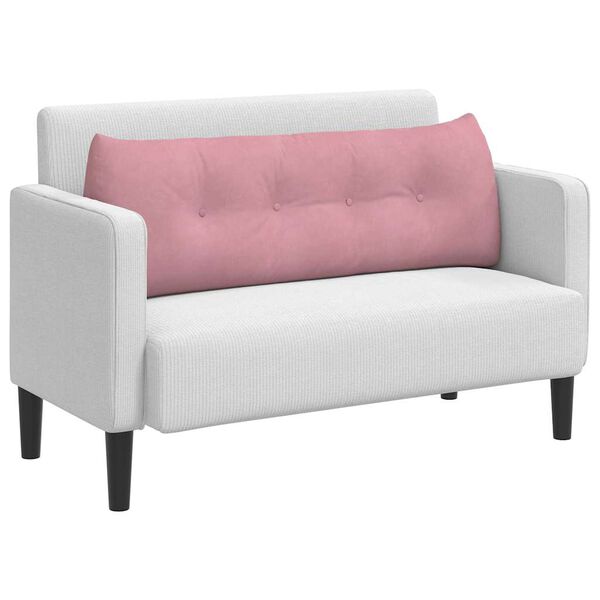 vidaXL Perna pentru spate Roz 140 x 24 x 50 cm Catifea