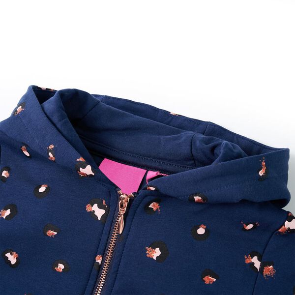 Hanorac pentru copii cu glugă, bleumarin, 104