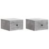 vidaXL Dulap de noapte suspendat 2 buc. Gri Beton 33 x 34,5 x 20 cm