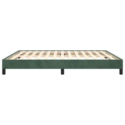 vidaXL Cadru de pat, verde închis, 180 x 200 cm, catifea
