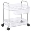 vidaXL Cărucior de depozitare cu 2 niveluri transparent acrilic