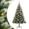 vidaXL 150 LED-uri Alb cald PVC și Metal Verde și alb