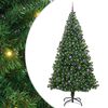vidaXL Brad de Crăciun artificial Verde 240 cm PVC și Oțel și Plastic