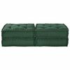 vidaXL Canapea modulară 2 pcs Verde 140 x 70 x 36 cm țesătură