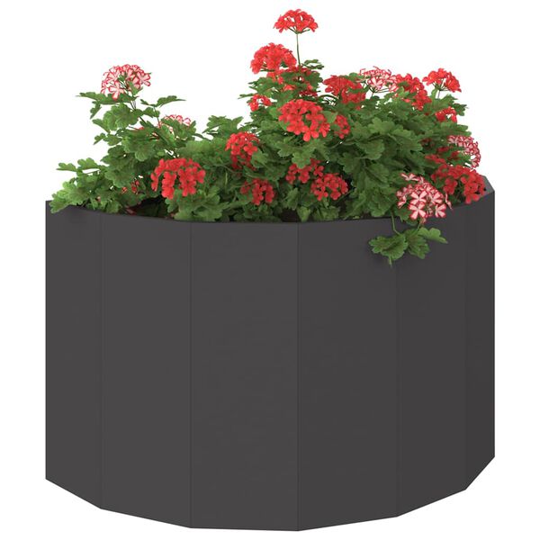 vidaXL Jardinieră Negru 90 x 45 x 50 cm Oțel