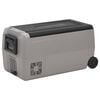 vidaXL Ladă frigorifică cu roată și m&acirc;ner 60 L, negru și gri, PP & PE