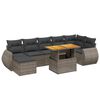vidaXL Set canapele de grădină cu perne, 8 piese, gri, poliratan