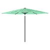 vidaXL Umbrelă soare de grădină cu st&acirc;lp din oțel verde 288x288x225 cm