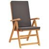 vidaXL Set mobilier de grădină cu perne gri, 7 piese, lemn masiv tec