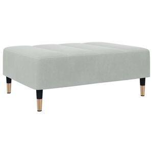 vidaXL Taburet, gri deschis, 77x55x31 cm, catifea