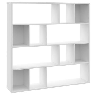 vidaXL Separator cameră/Bibliotecă, alb, 110x24x110 cm, PAL