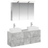 vidaXL Set de mobilier pentru baie 4 pcs Gri Beton
