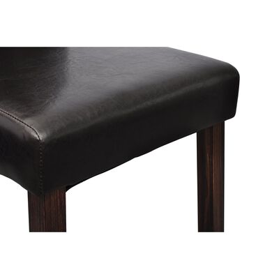 vidaXL Scaune de sufragerie, 4 buc., negru, piele ecologică