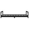 vidaXL Cadru de pat pentru copii, negru, 90x190 cm, lemn masiv de pin