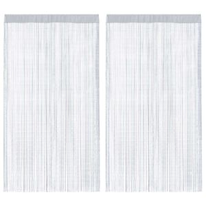 vidaXL Perdele șir 2 buc Gri deschis 100x250 cm