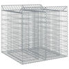 vidaXL Pat ridicat din gabion 2 buc. 100 x 100 x 100 cm Argintiu