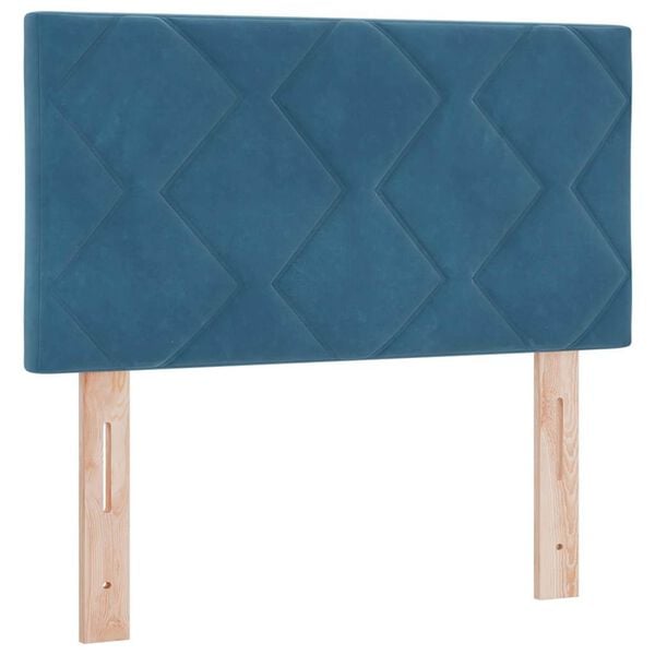 vidaXL Tăblie cap cu headboard Albastru închis 80 cm Catifea