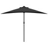 vidaXL Parasol de Grădină Negru 294 x 150 x 224 cm Poliester și oțel