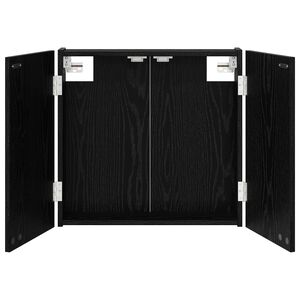 vidaXL Cabinet pentru ținte de darts Stejar Negru 56 x 12 x 53,5 cm