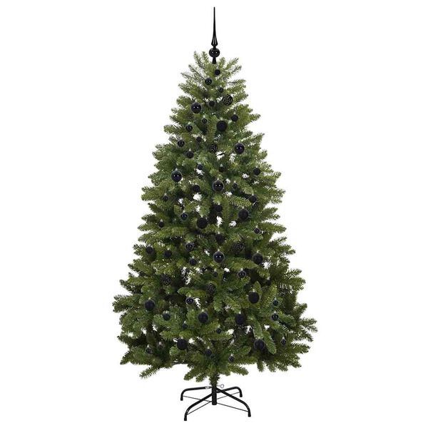 vidaXL Brad de Crăciun artificial cu 300 LED Verde 210 cm PVC și Metal