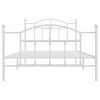 vidaXL Cadru de pat metalic cu tăblie de cap/picioare, alb, 100x200 cm