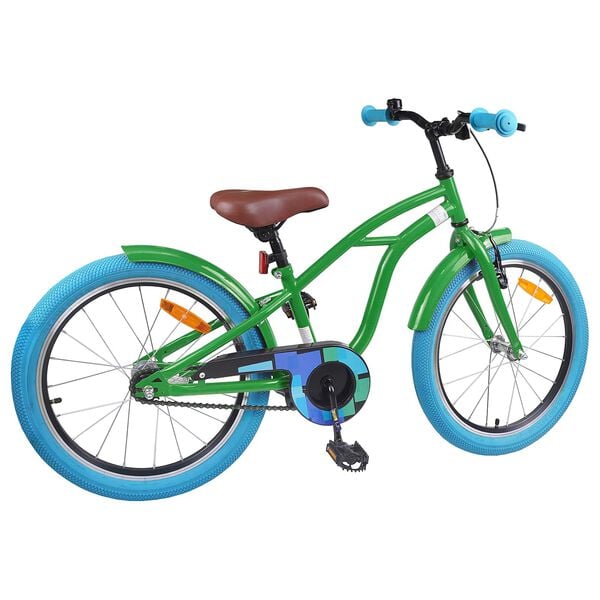 vidaXL Bicicletă pentru Copii 18 Inci pentru 5-7 ani Verde