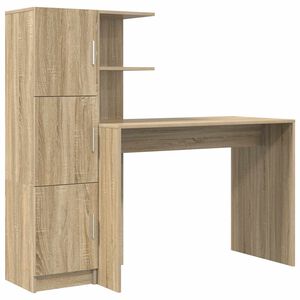 vidaXL Birou Stejar Sonoma 133.5 x 50 x 124 cm 2 buc.