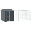 vidaXL Cușcă pentru păsări Antracit 635 x 304 x 247 cm Oțel Galvanizat