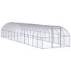 vidaXL Coteț de găini pentru exterior, 3x12x2 m, oțel zincat