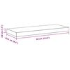 vidaXL Raft de perete suspendat, alb, 60x23,5x3,8 cm, MDF