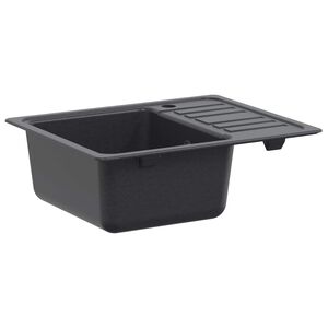 vidaXL Chiuvetă de bucătărie cu picurător Granit 57,5 x 46 x 28 cm