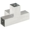 vidaXL Conectori de grindă, formă X, 4 buc, 71x71 mm, metal galvanizat