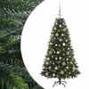vidaXL Brad de Crăciun artificial cu globuri 120 cm 150 LED-uri