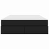 vidaXL Pat cu saltea și spațiu de depozitare Negru 140 x 200 cm