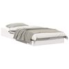 vidaXL Cadru de pat Alb 90 x 200 cm Lemn de pin masiv