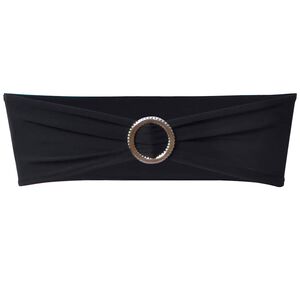 vidaXL Fundă elastică decorativă scaun, cataramă diamante, negru, 25 buc.