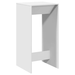 vidaXL Masă bar, alb, 51x50x103,5 cm, lemn prelucrat