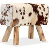 vidaXL Taburet, 60x30x50 cm, piele naturală de capră