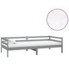 vidaXL Pat de zi cu saltea, gri, 90x200 cm, lemn masiv de pin