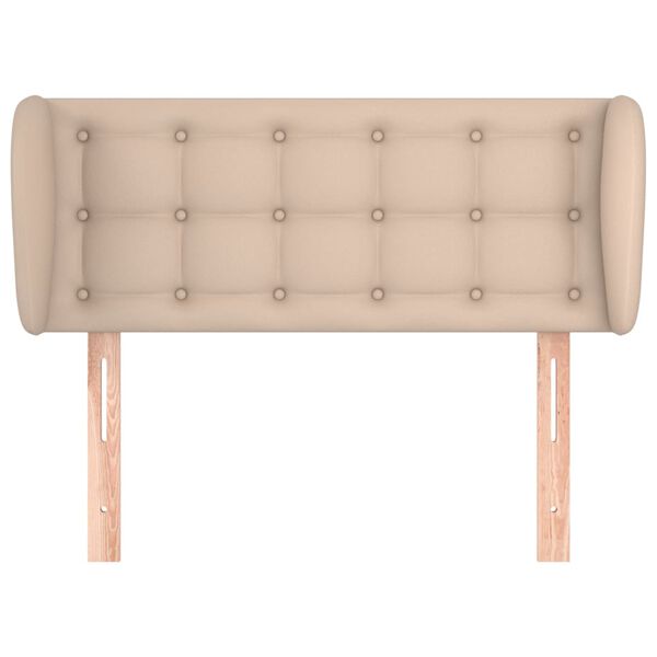 vidaXL Tăblie pat cu aripioare cappuccino 93x23x78/88 cm piele eco