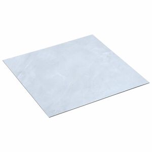 vidaXL Plăci de Pardoseală Alb 5,11 m&sup2; 55 buc. PVC