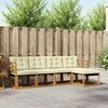 vidaXL Set de canapele de exterior cu pernă 5 pcs Natural și Crem