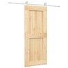 vidaXL Ușă glisantă Natural și Alb 85 x 210 cm Lemn de Pin Solid