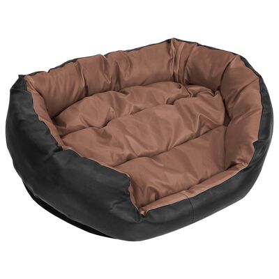 vidaXL Pernă reversibilă și lavabilă câini, negru și maro, 85x70x20 cm