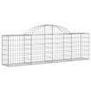 vidaXL Coș gabion arcuit 200x30x60/80 cm fier galvanizat
