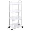 vidaXL Cărucior de depozitare cu 4 niveluri, transparent acrilic